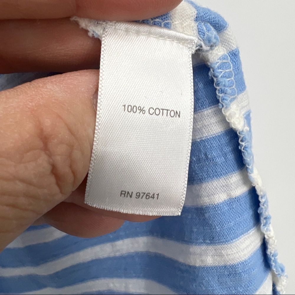 J. Jill Striped Multicolor Split Back Button Quar… - image 8